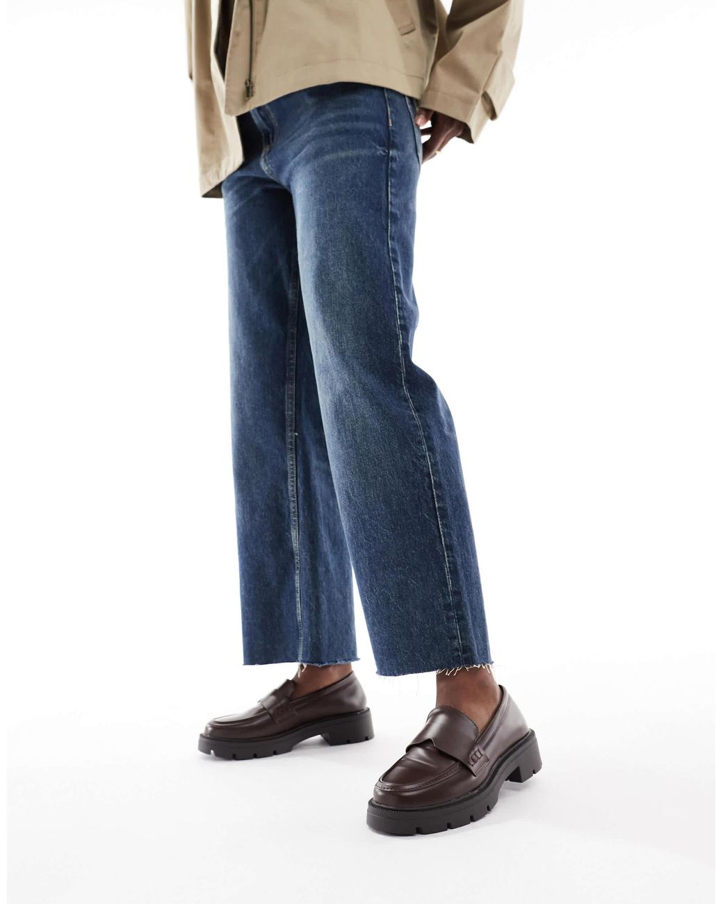 SEQWL Wide Fit Blue Seqwl Alfa Wide Fit Chunky Loafers