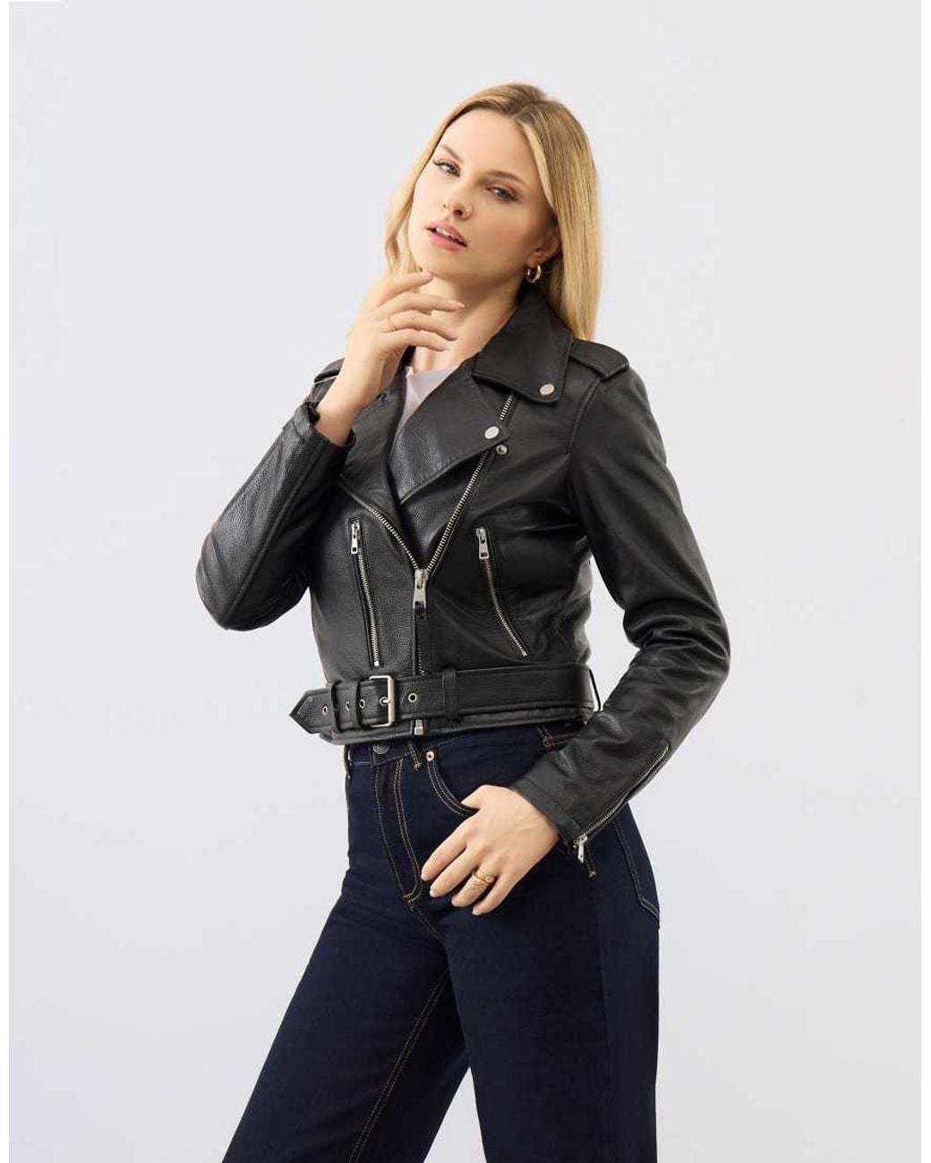 Bolongaro Trevor Black Real Leather Katie Biker
