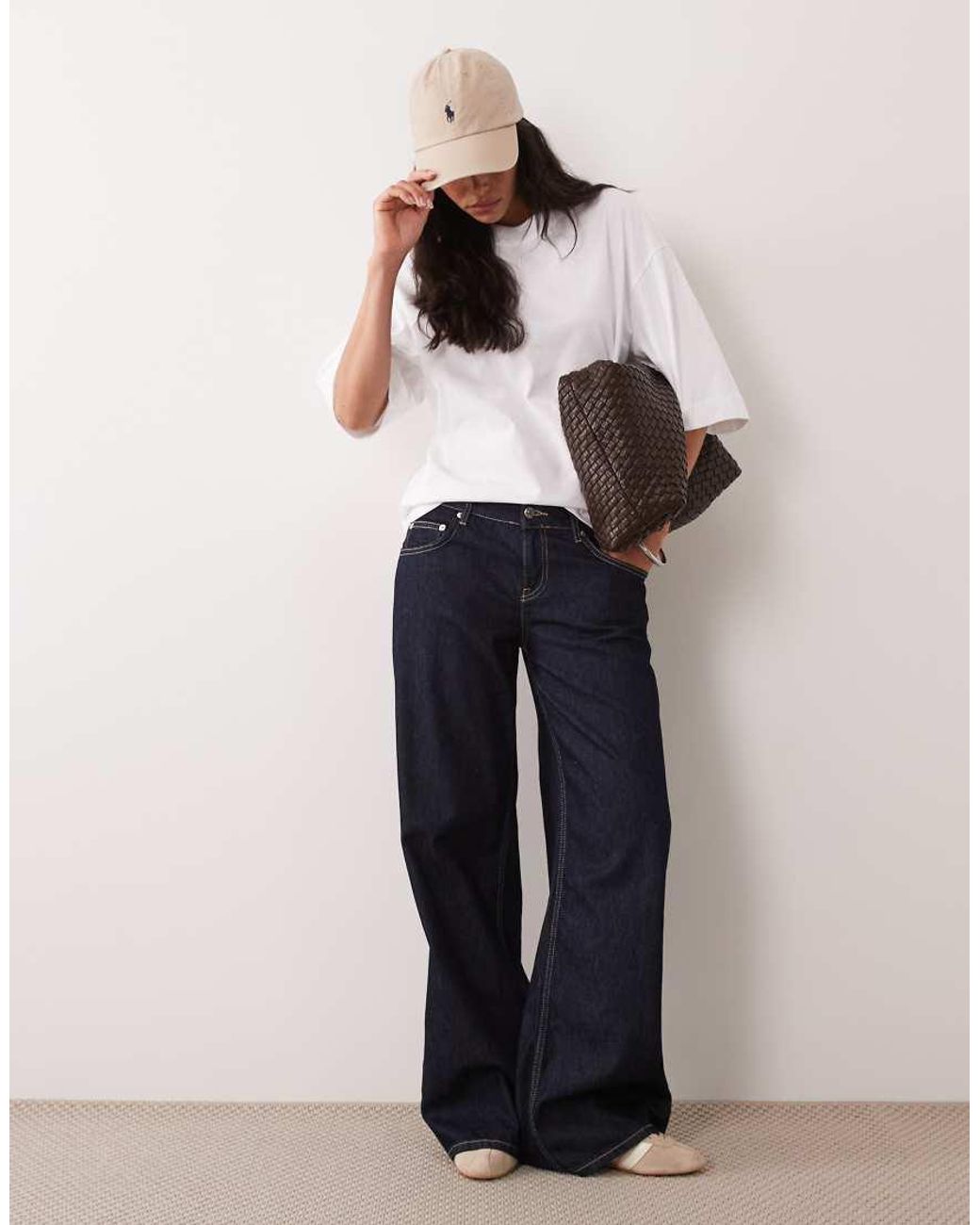 Gina Tricot White Short Sleeve Boxy Tee