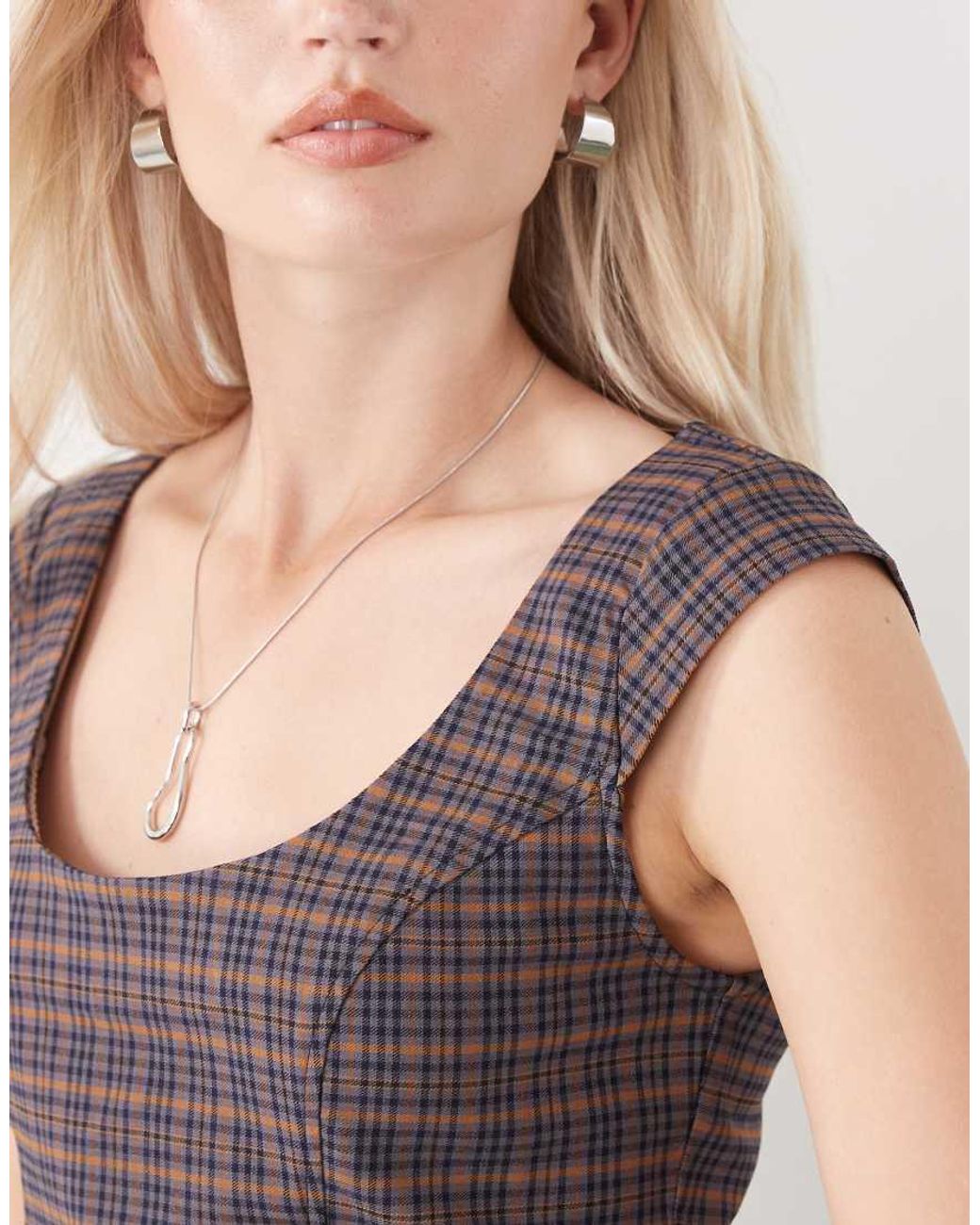 Collusion Purple Tailored Fitted Top