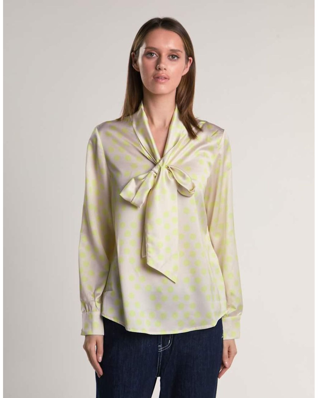 Glamorous Natural Long Sleeves Tie Front Tops
