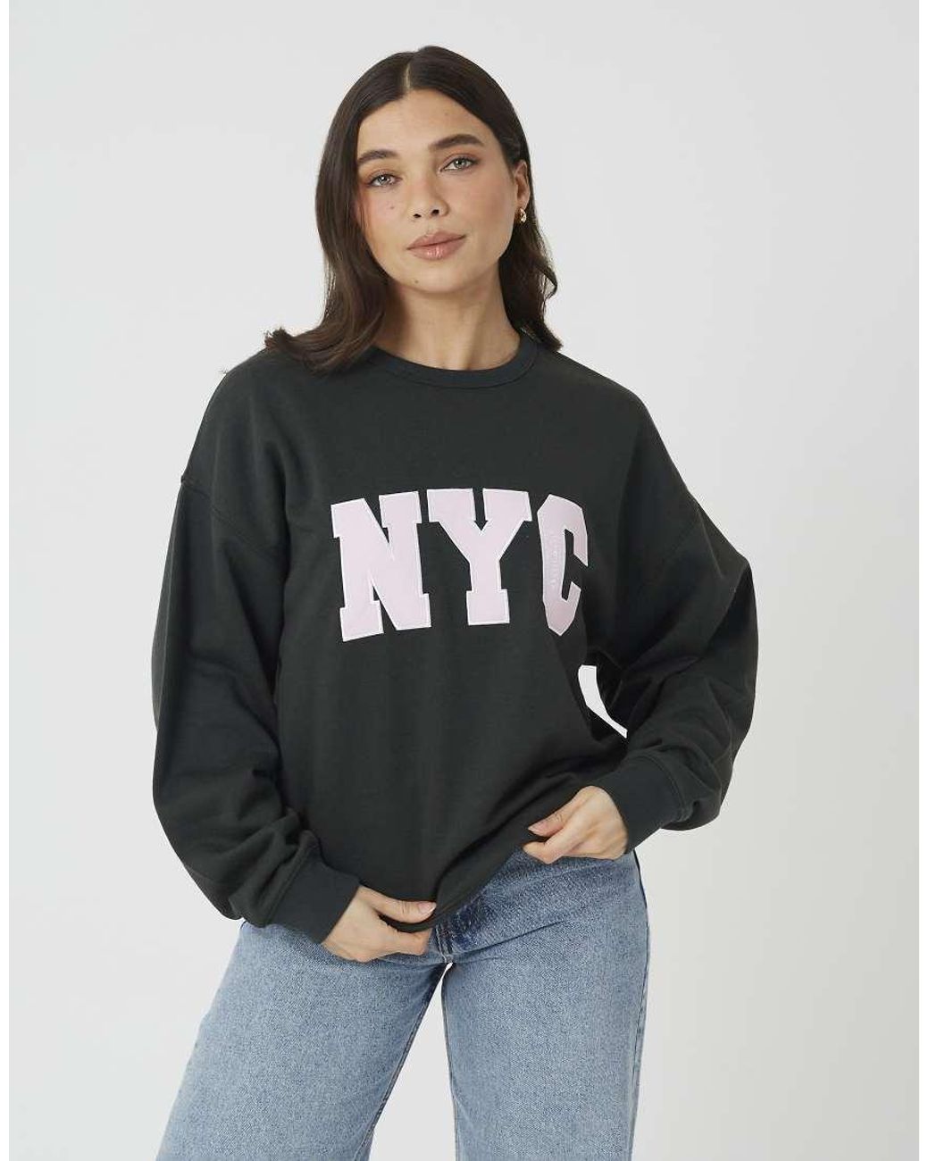 Brave Soul Green Slogan Crew Neck Sweatshirt
