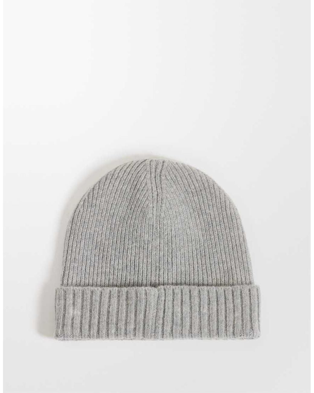 Gant Gray Shield Logo Wool Beanie for men