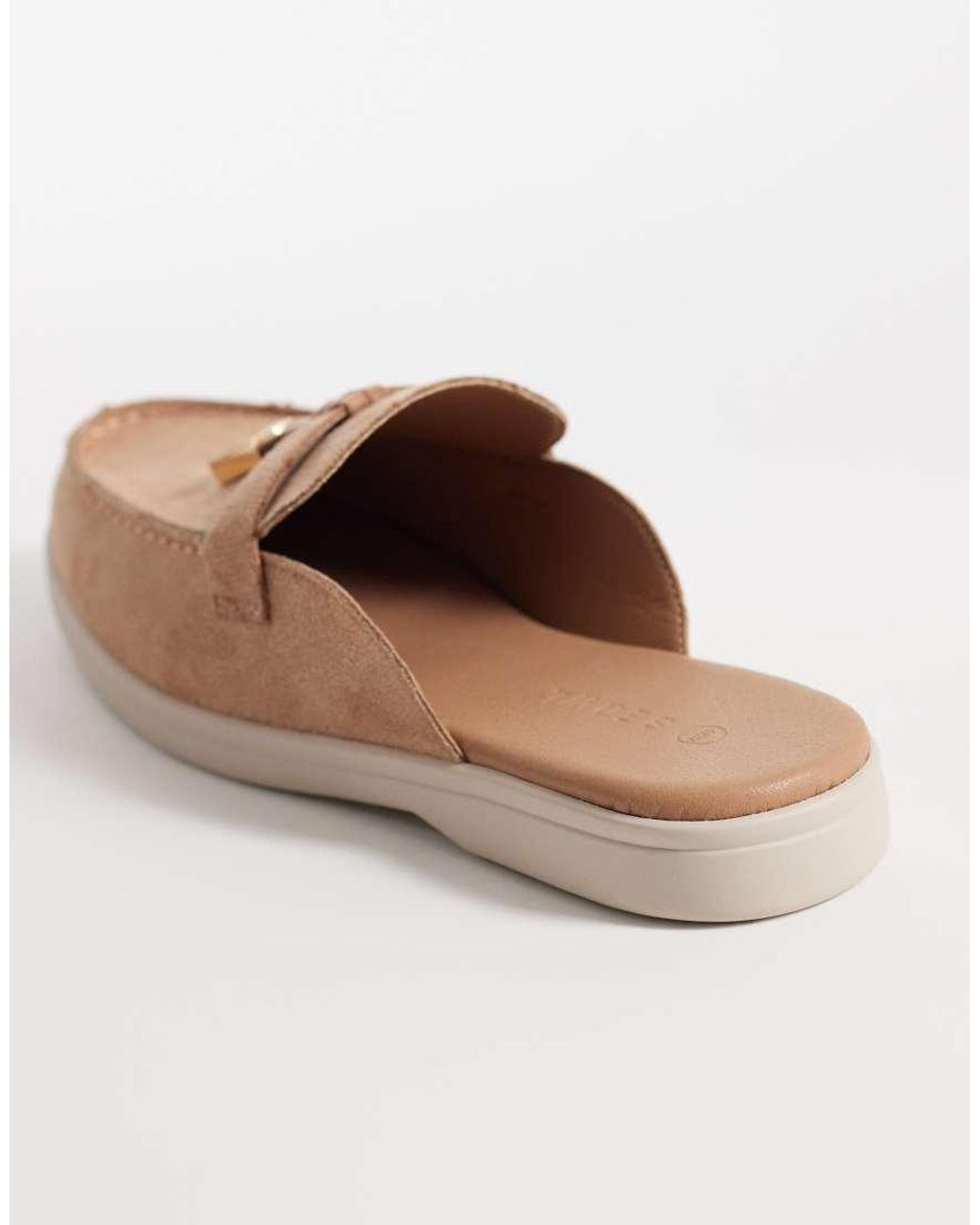 SEQWL White Mule Tassel Trim Loafer