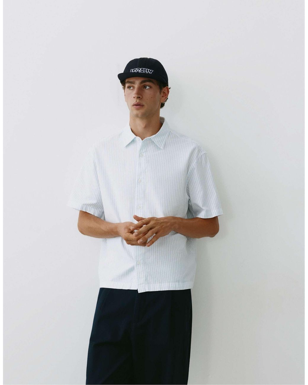 Pull&Bear Lokal bestickte stwd-cap in Black für Herren