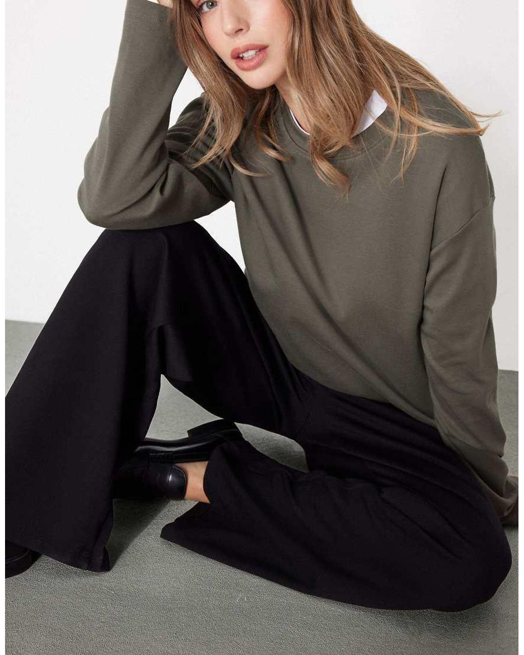 Tezenis Gray Mid Weight Cotton Long Sleeve T-Shirt