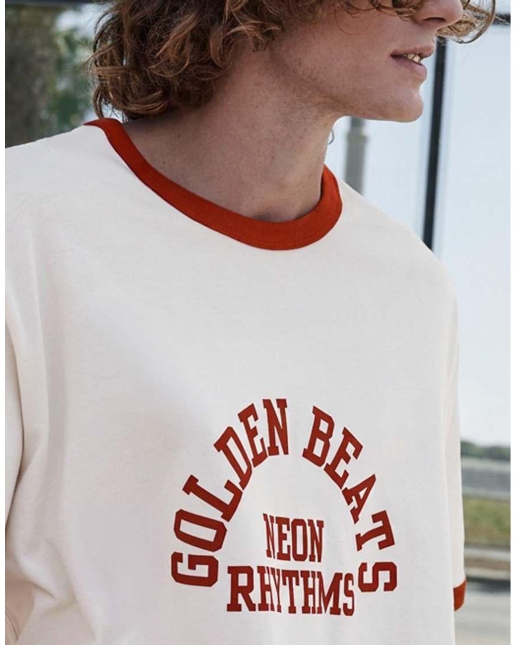Pull&Bear Gray Ribbed Graphic T-shirt for men