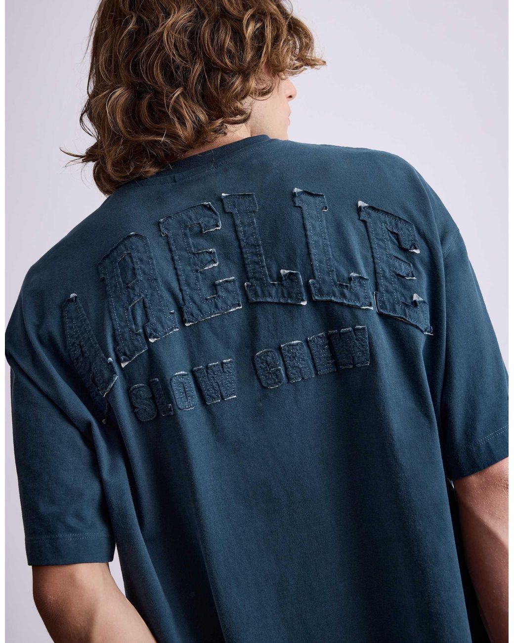 T-shirt patch stwd Pull&Bear pour homme en coloris Blue