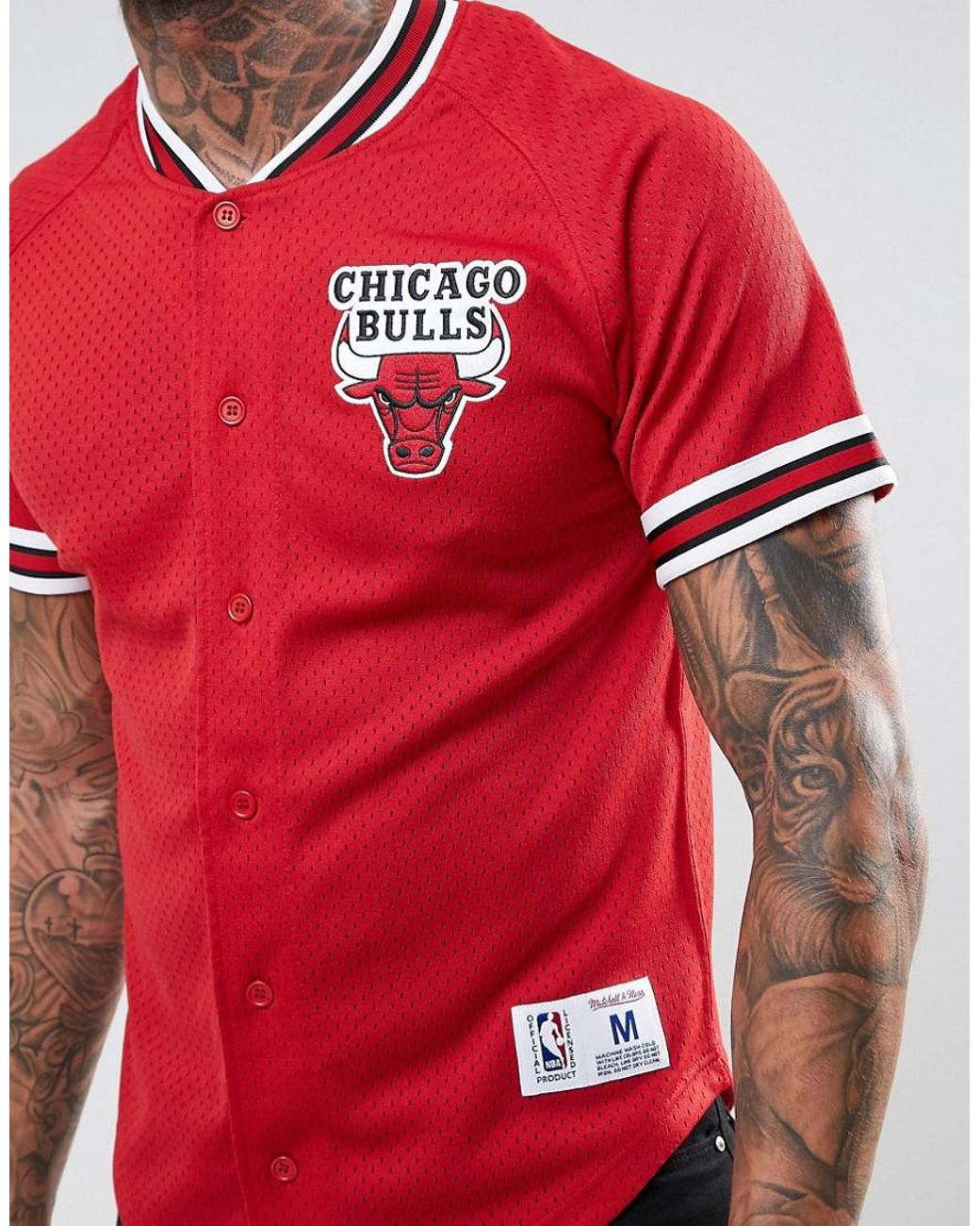 Mitchell & Ness Nba Chicago Bulls Mesh T-shirt in Red for Men | Lyst