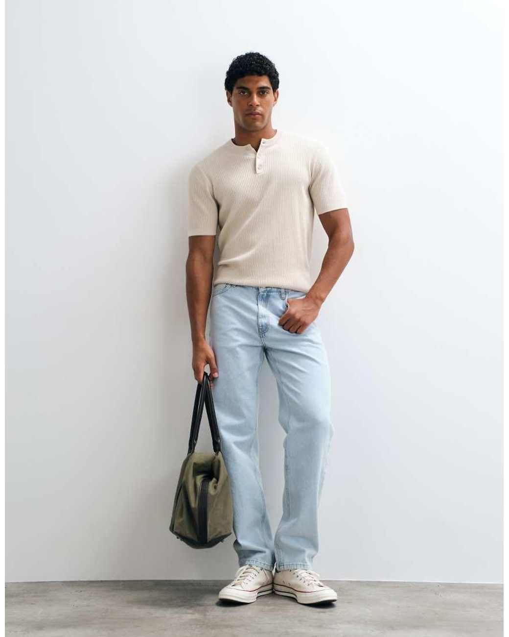 ASOS Blue Straight Leg Jeans for men