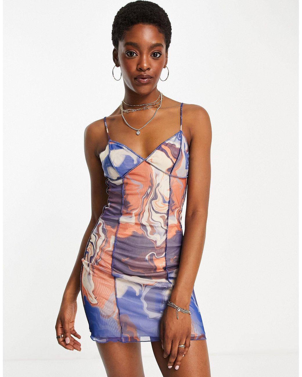 marble print dress
