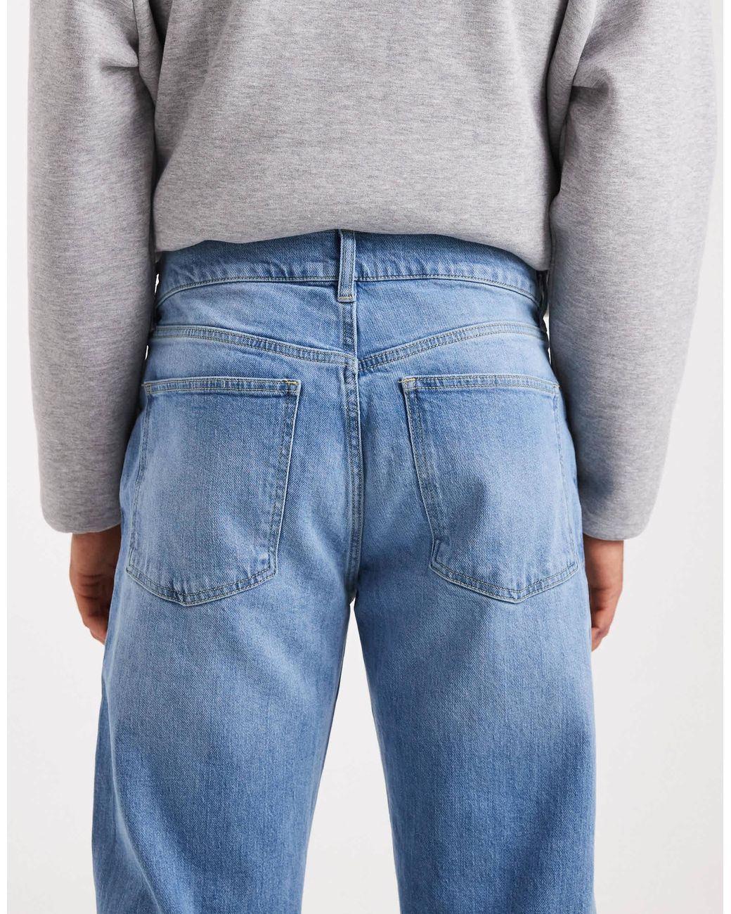 ASOS Blue Straight Fit Comfort Stretch Jeans for men