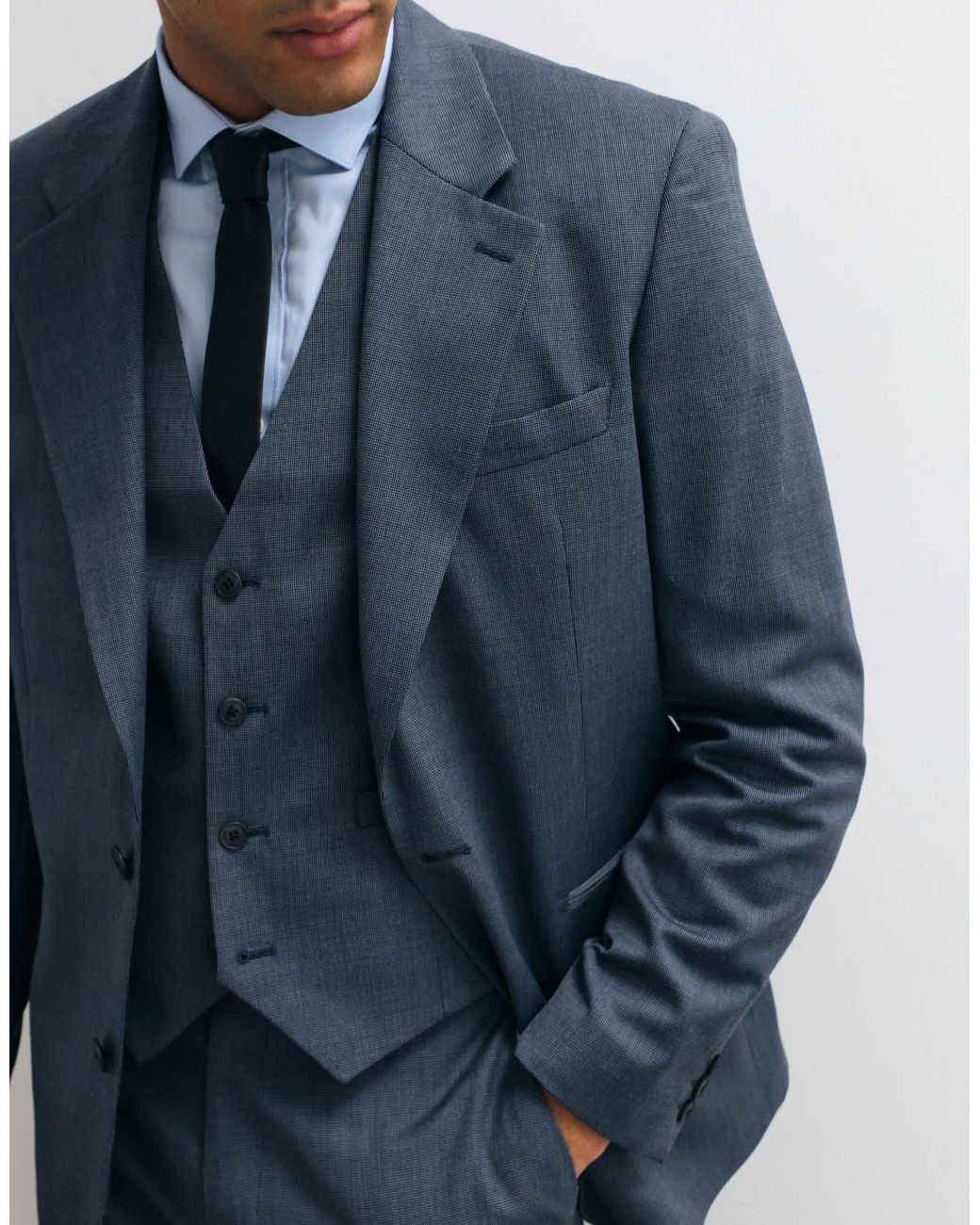 ASOS Blue Slim Suit Jacket for men