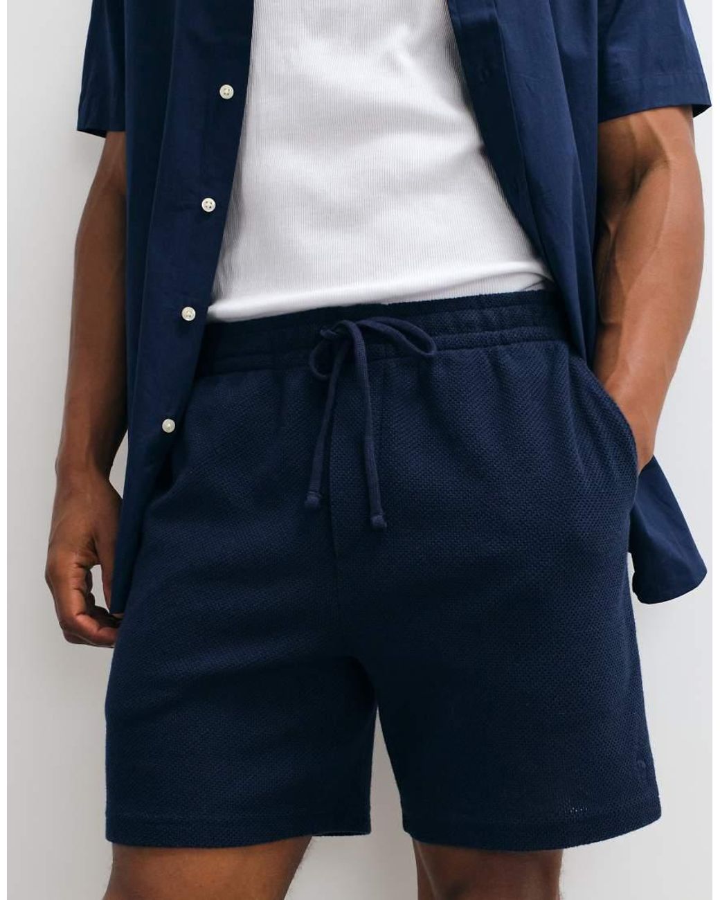 Polo Ralph Lauren Blue Oversized Fit Shorts for men