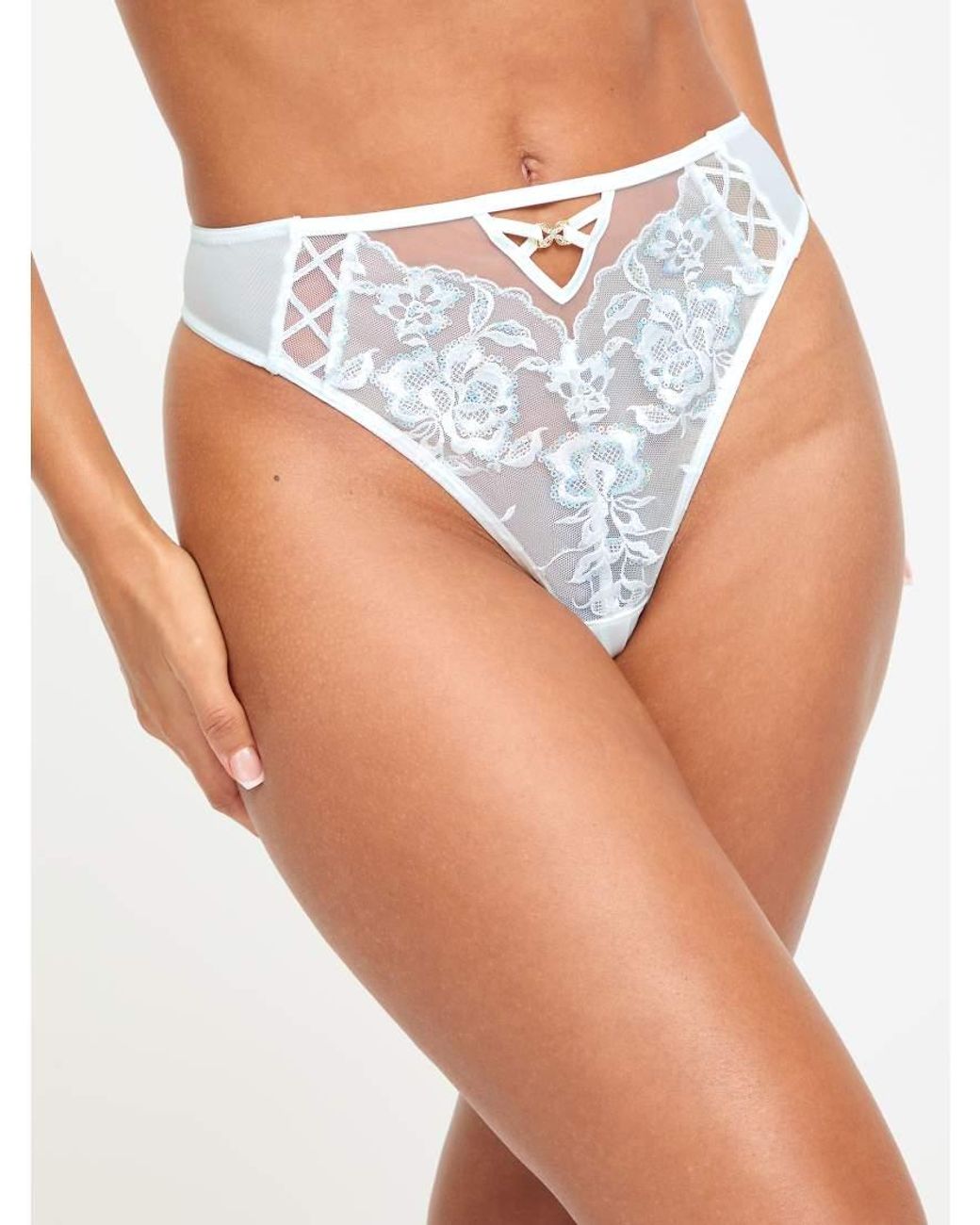 Ann Summers White Bridal Endless Attraction Crotchless Thong