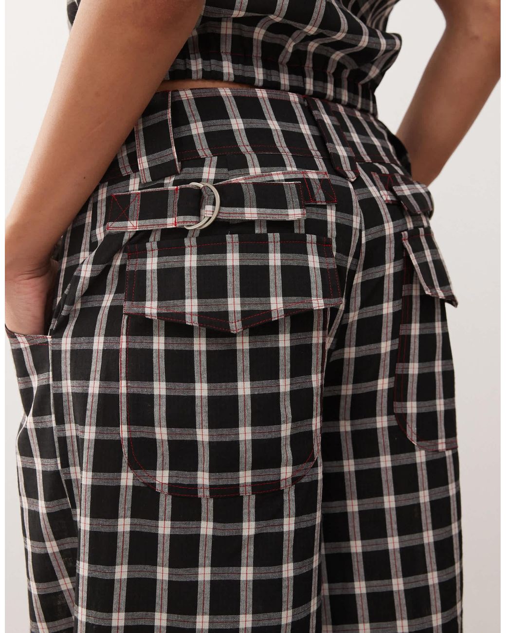 Collusion Multicolor Pants With Buckle Hardware