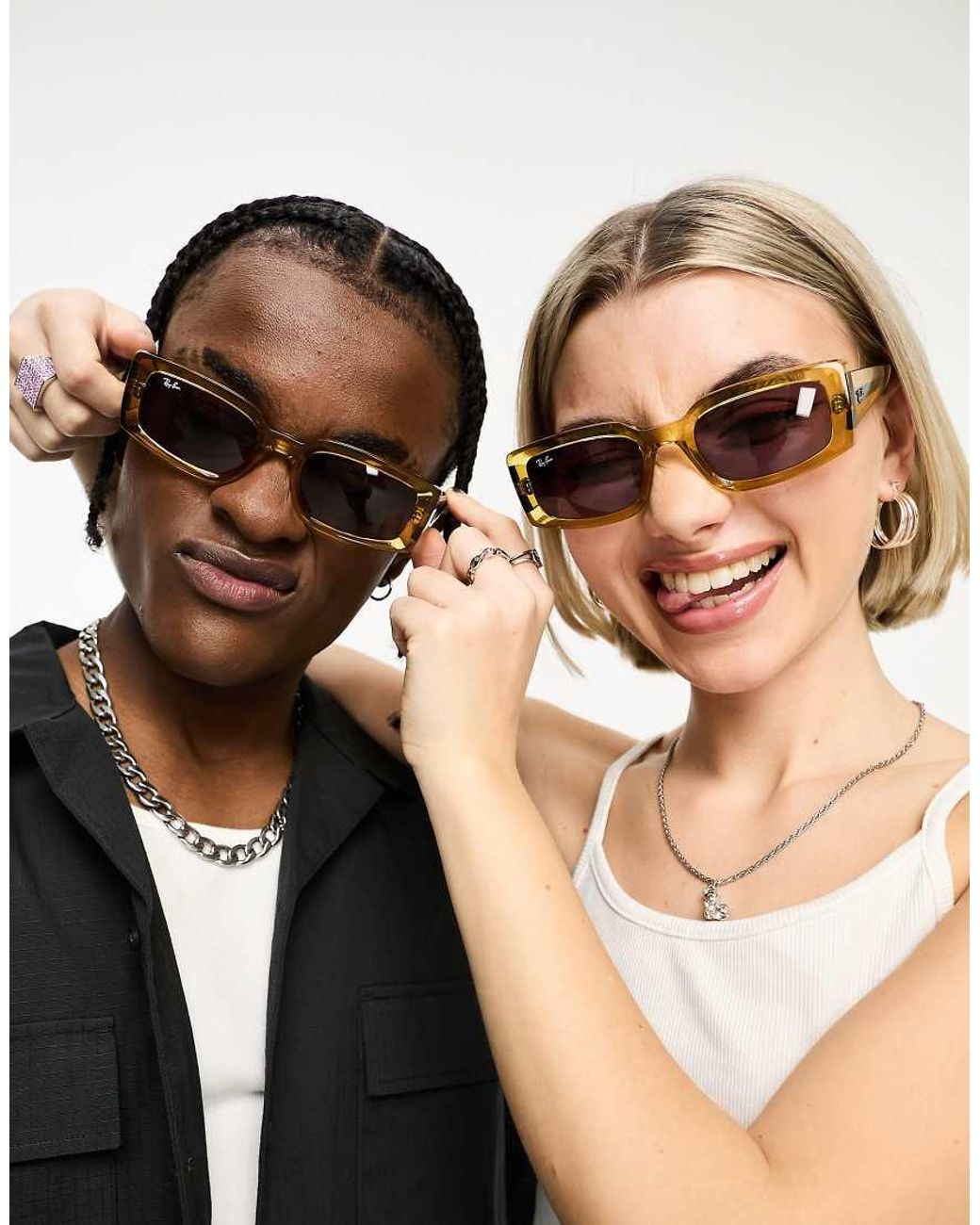 Ray-Ban Natural Kiliane Rectangle Sunglasses