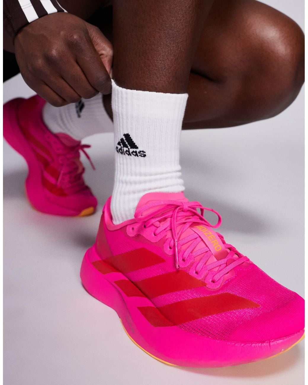Exclusivité asos - adidas running - adizero evo sl - baskets - rose vif ...