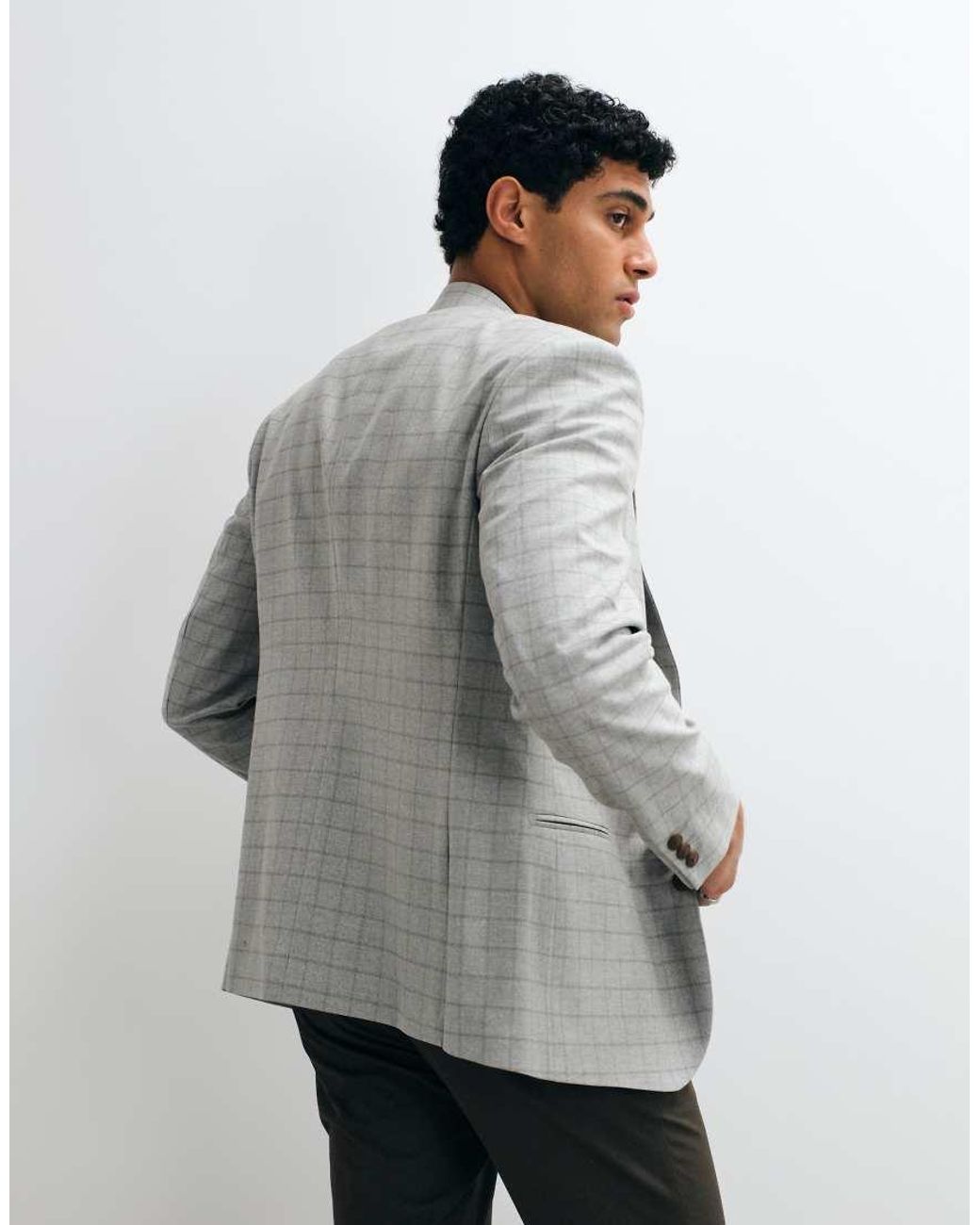 ASOS Gray Mix & Match Slim Suit Jacket for men