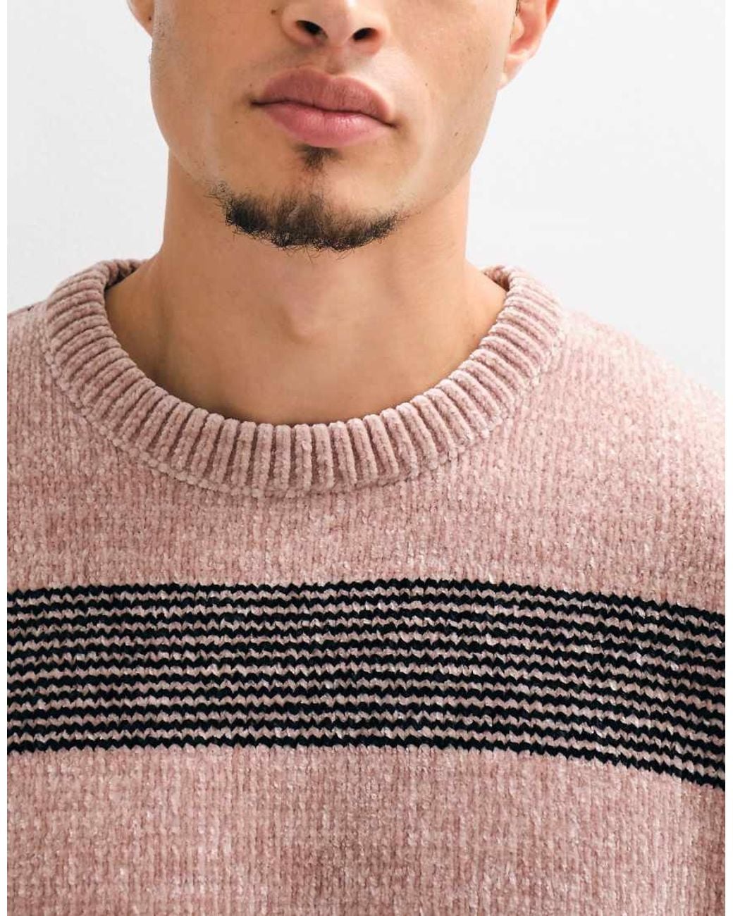 Brave Soul Gray Chenille Crew Neck Sweater for men