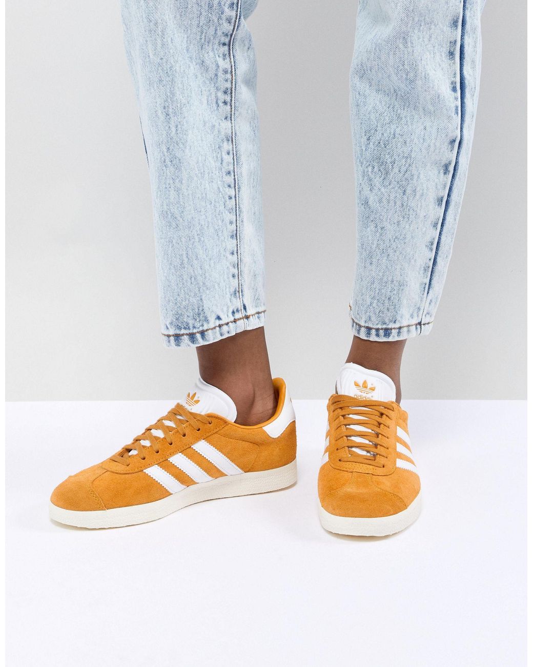 Adidas originals gazelle sneakers in mustard yellow sale
