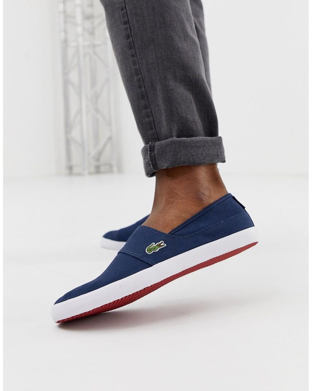 Zapatillas sin cordones en azul marino Marice Lacoste de hombre de