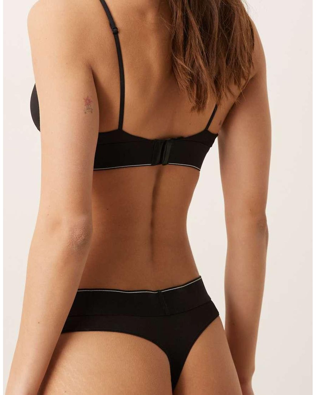 Calvin Klein Black Graphic Logo Thong