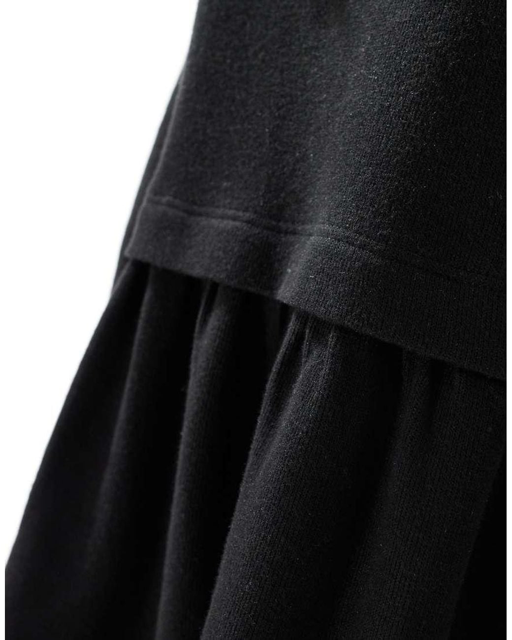 Miss Selfridge Black Super Soft Brushed Smock Dress
