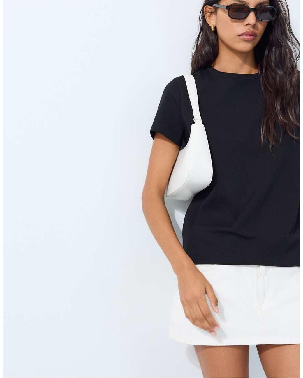 Stradivarius Black Basic Regular Soft-touch T-shirt