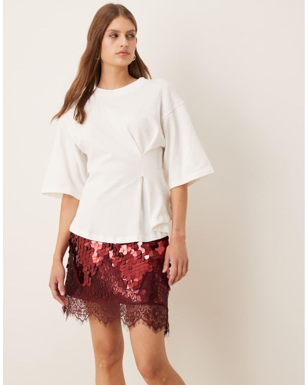 Never Fully Dressed Natural Maeva Mini Skirt