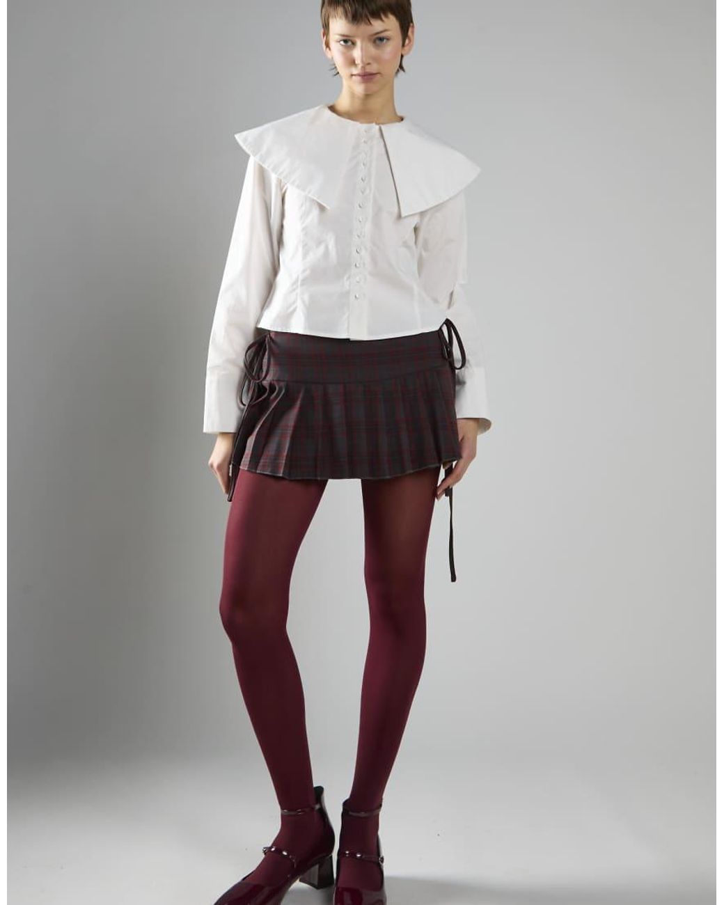 Glamorous White Pleated Mini Skirt