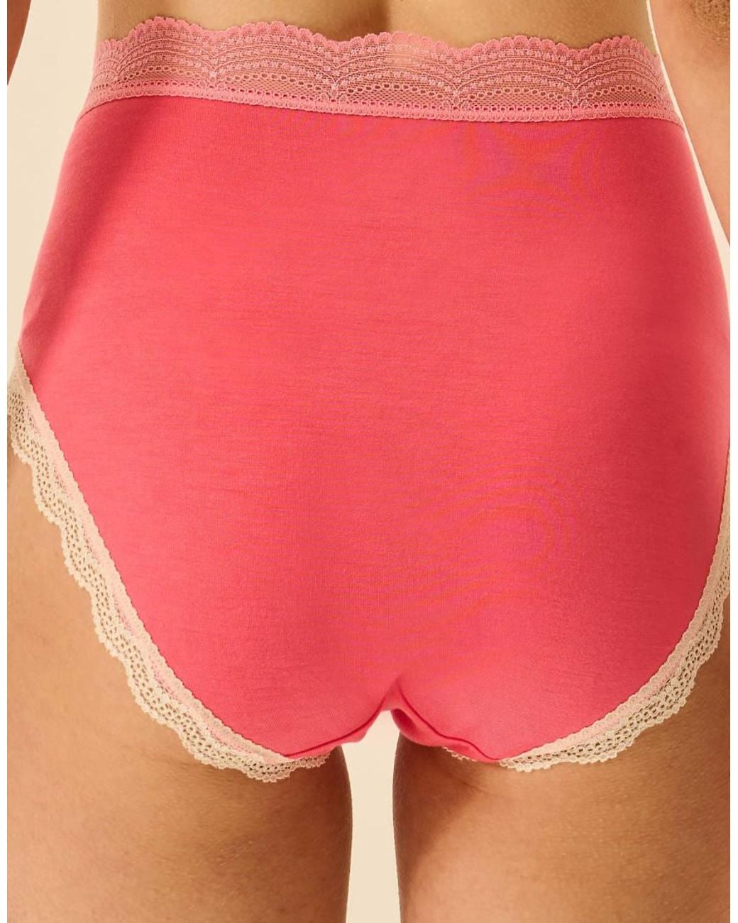Stripe & Stare Pink High Rise Knicker Four Pack
