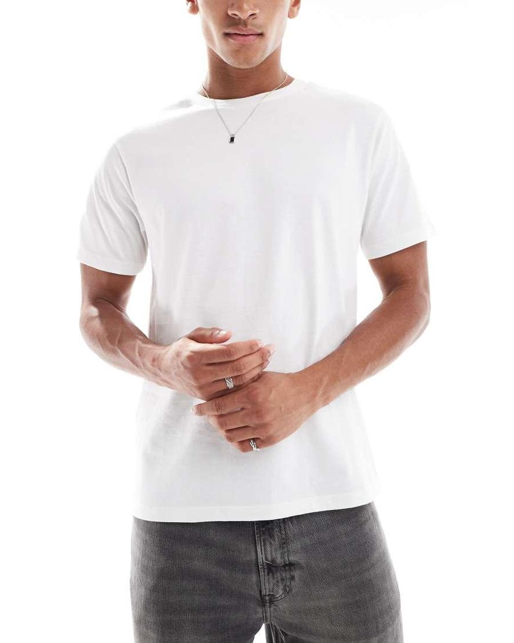 ASOS White Essentials 3 Pack Regular Fit T-shirts for men