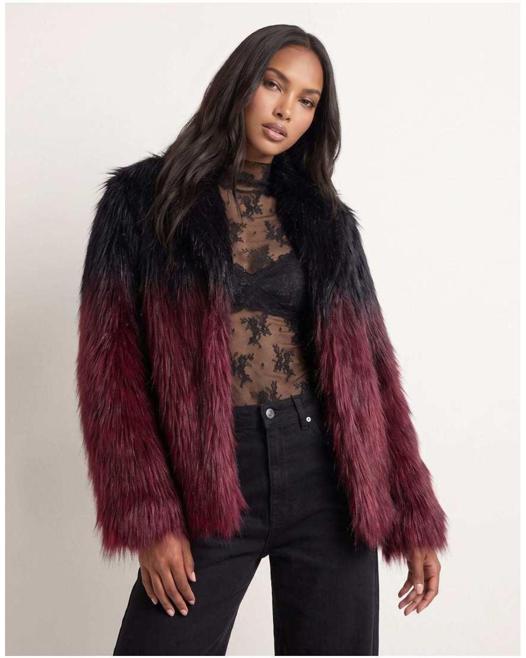 Harry Brown Red Vesper Ombre Fur Coat