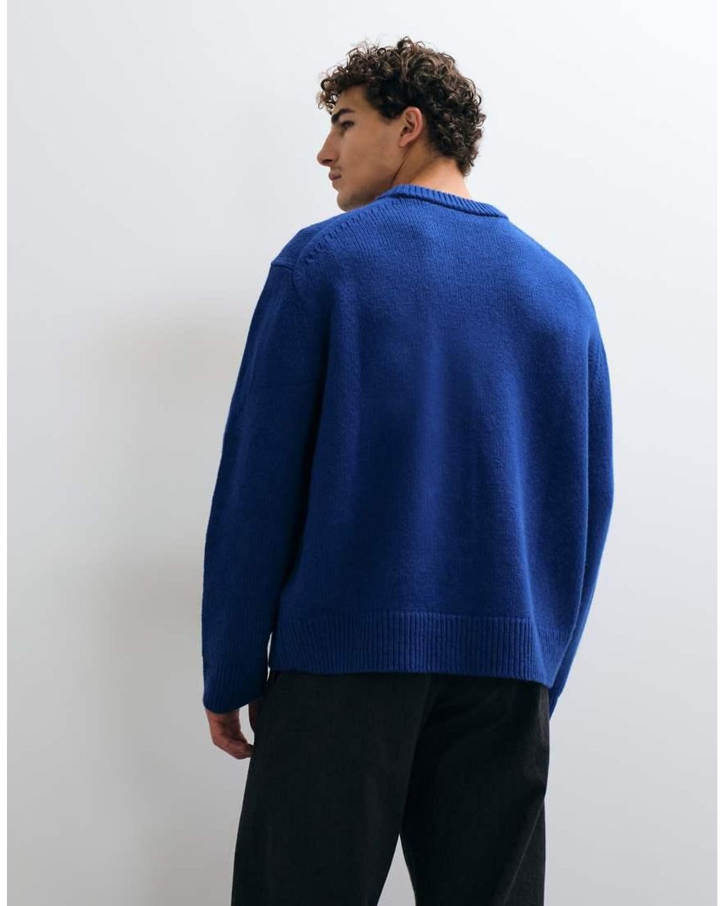 ARKET Blue Wool Blend Oversized Jumper for men