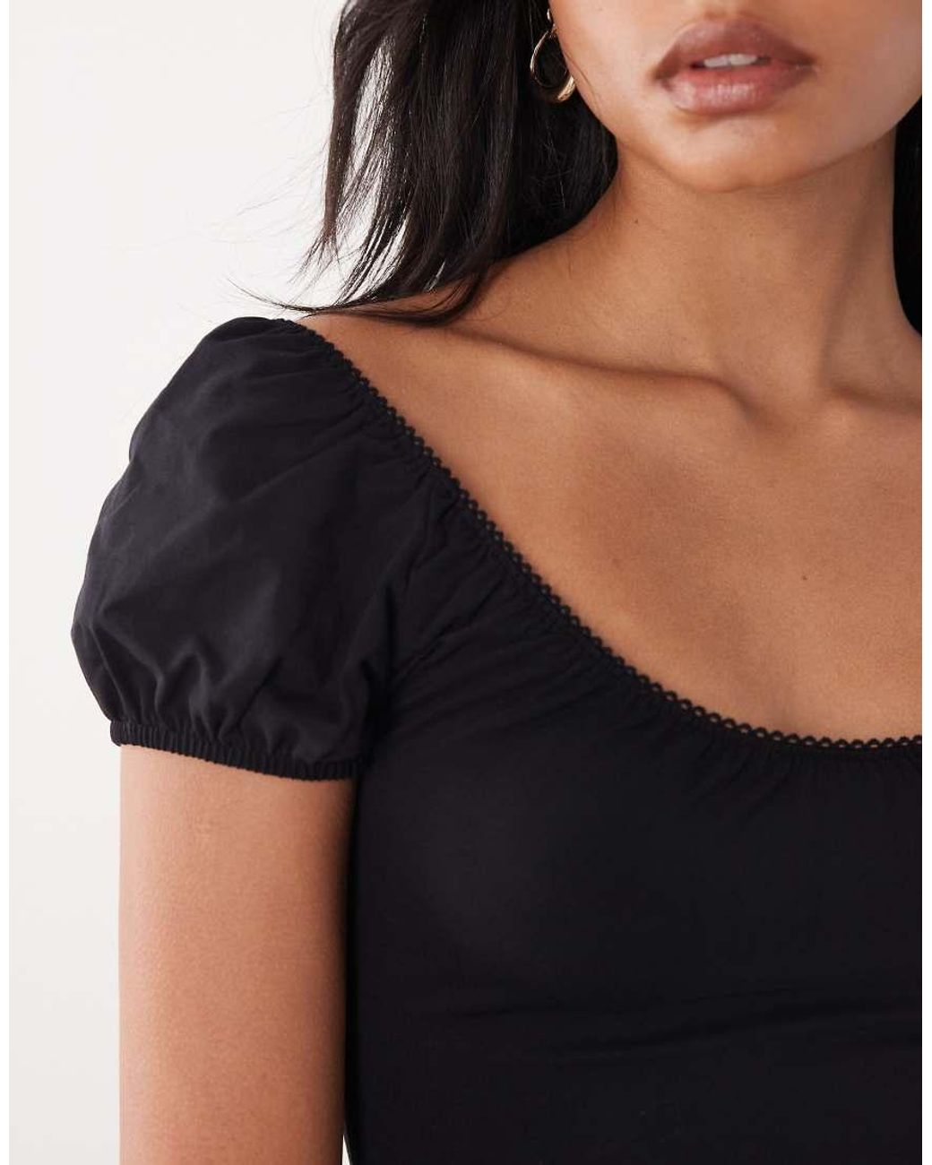 Miss Selfridge Blue 2 Pack Milkmaid Top