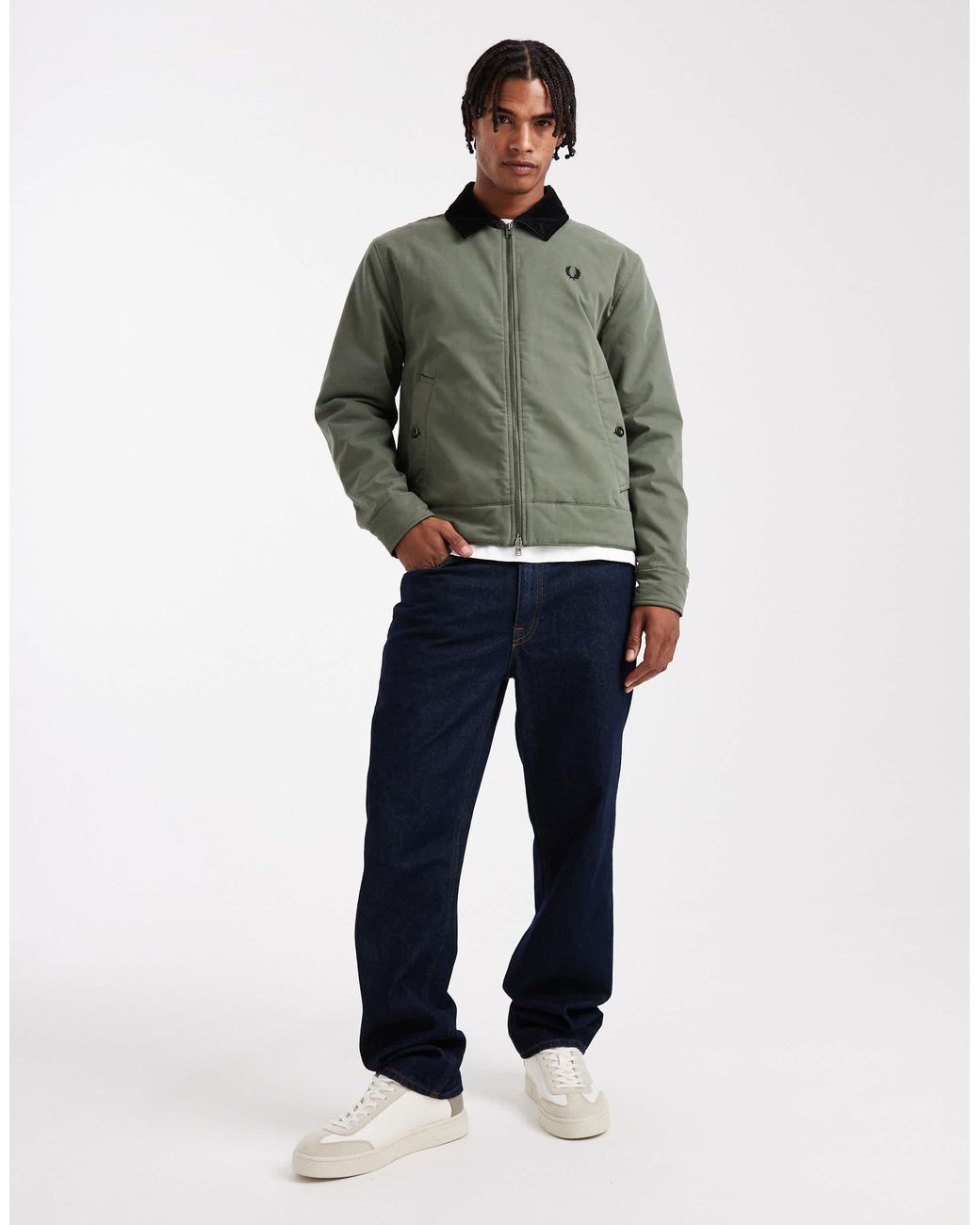 Fred Perry Green Zip Through Jacket for men