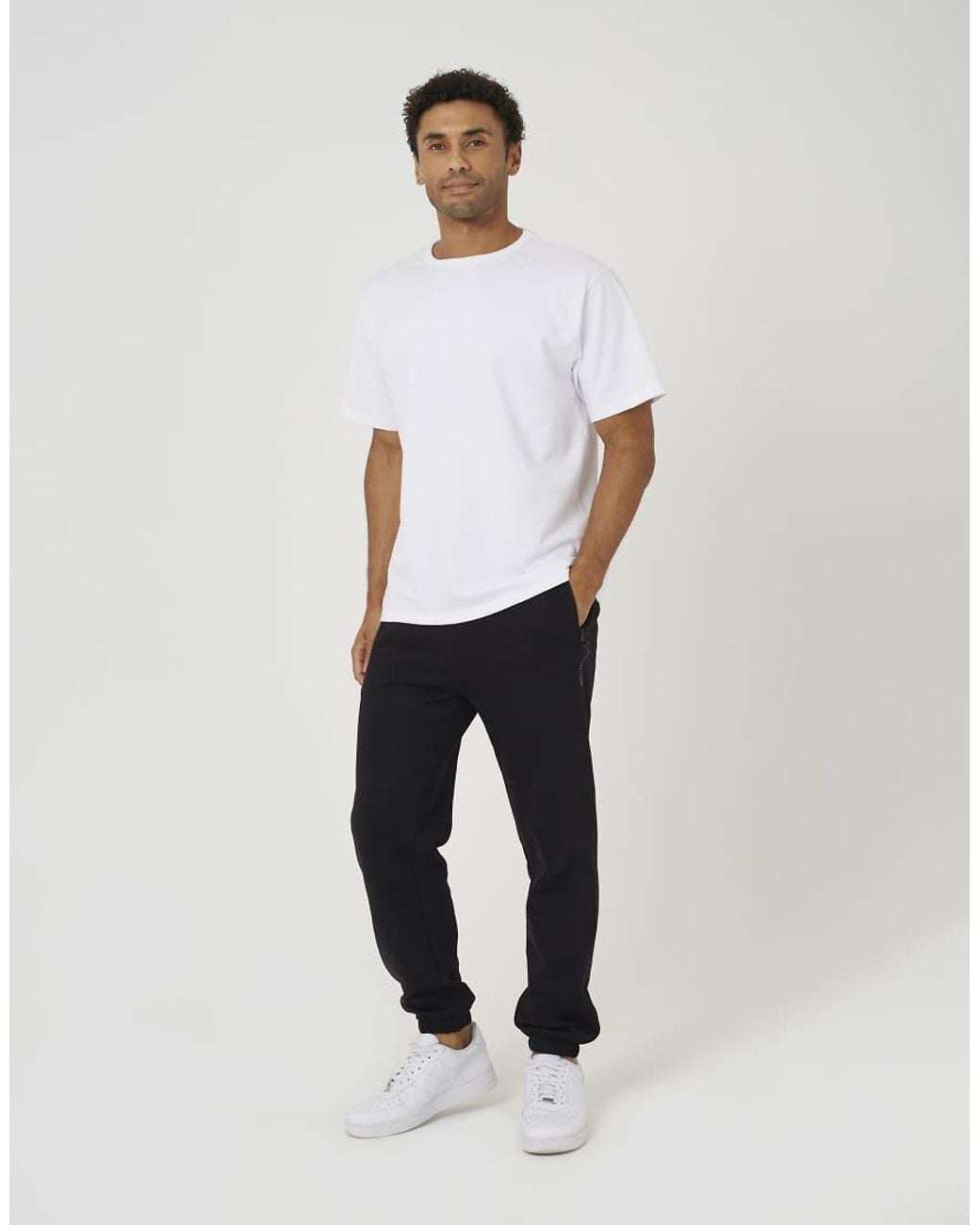 Brave Soul Black Cuffed Loose Fit Joggers for men