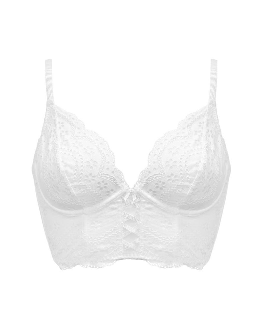 Pour Moi White Swoon Underwired Bustier Bra