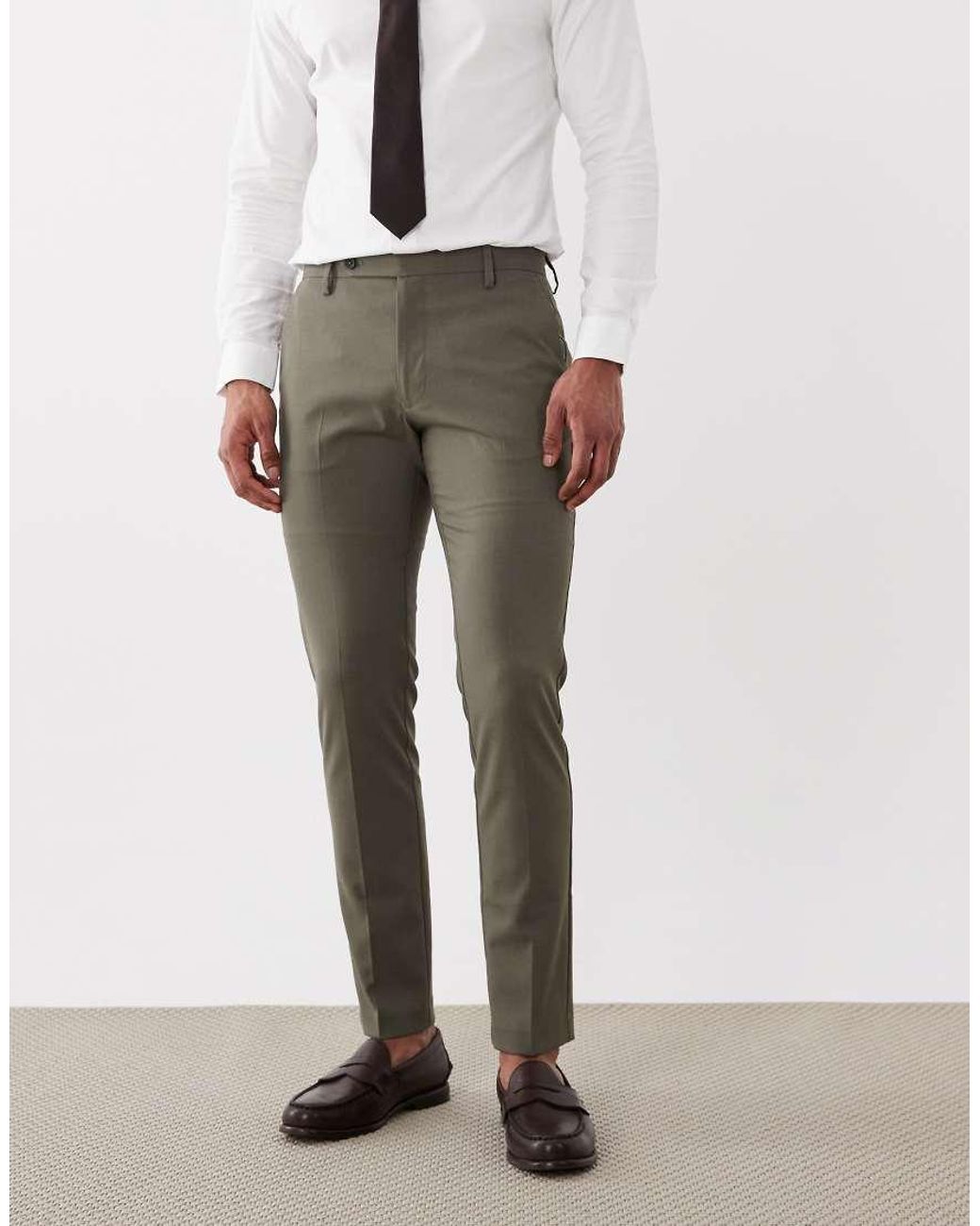 ASOS Green Skinny Suit Pants for men
