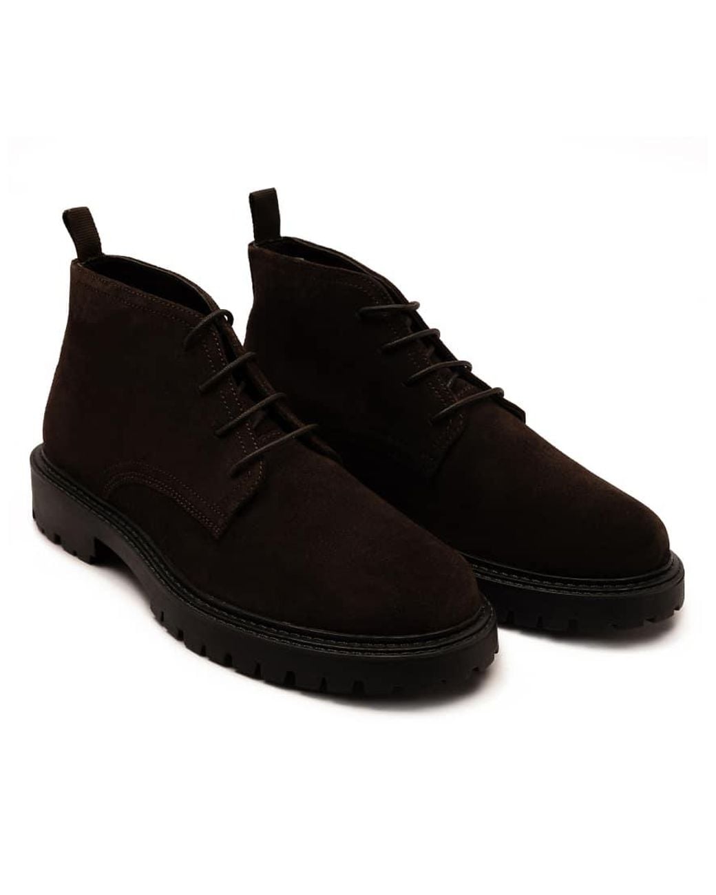 OFF THE HOOK Black Axel Suede Chukka Ankle Lace-Up Boots for men