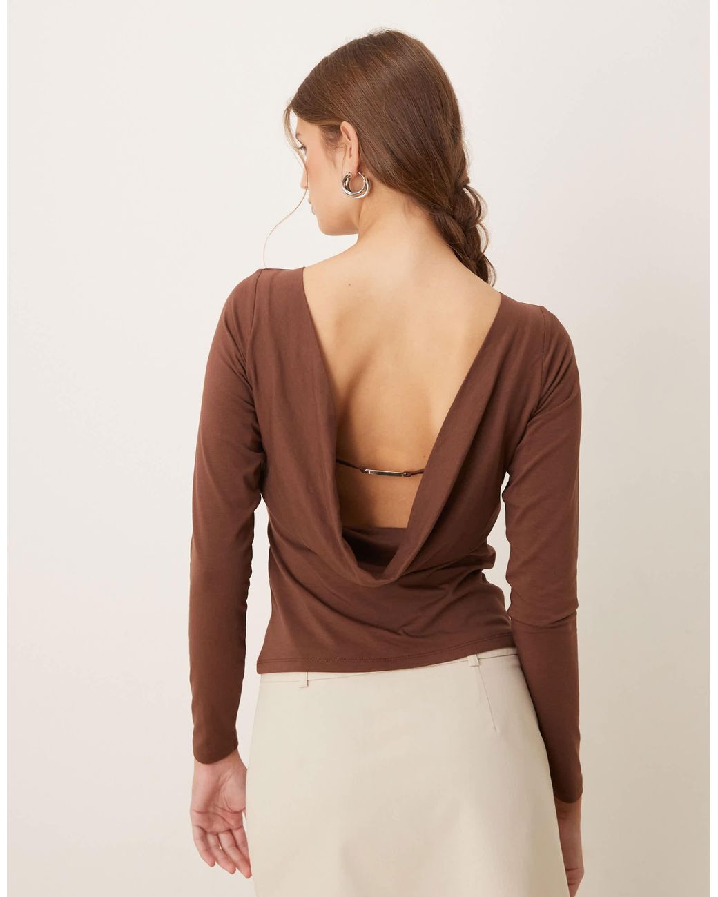 Abercrombie & Fitch Brown – langärmliges oberteil