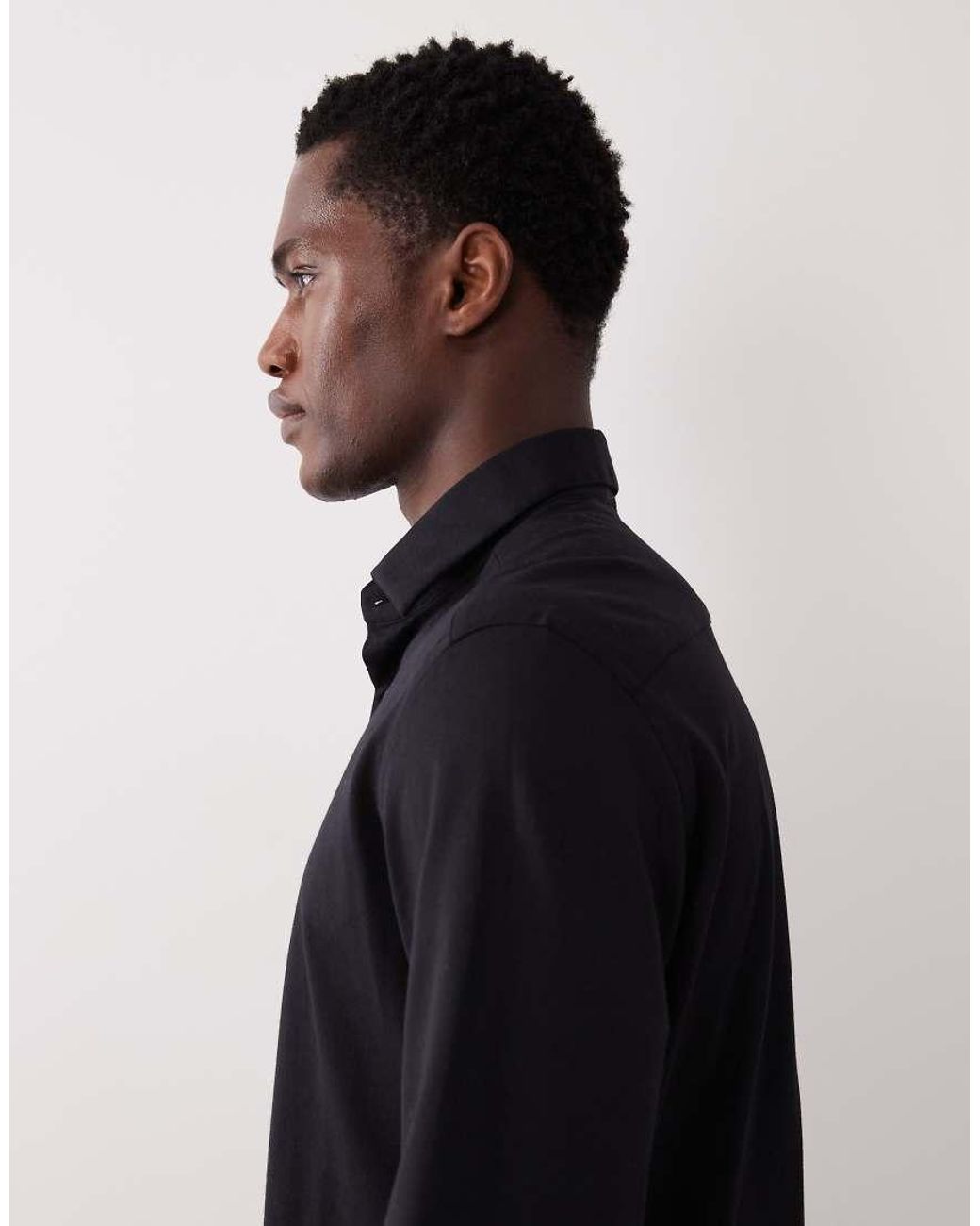 Mango Blue Slim Fit Crease Resistant Cotton Mix Shirt for men
