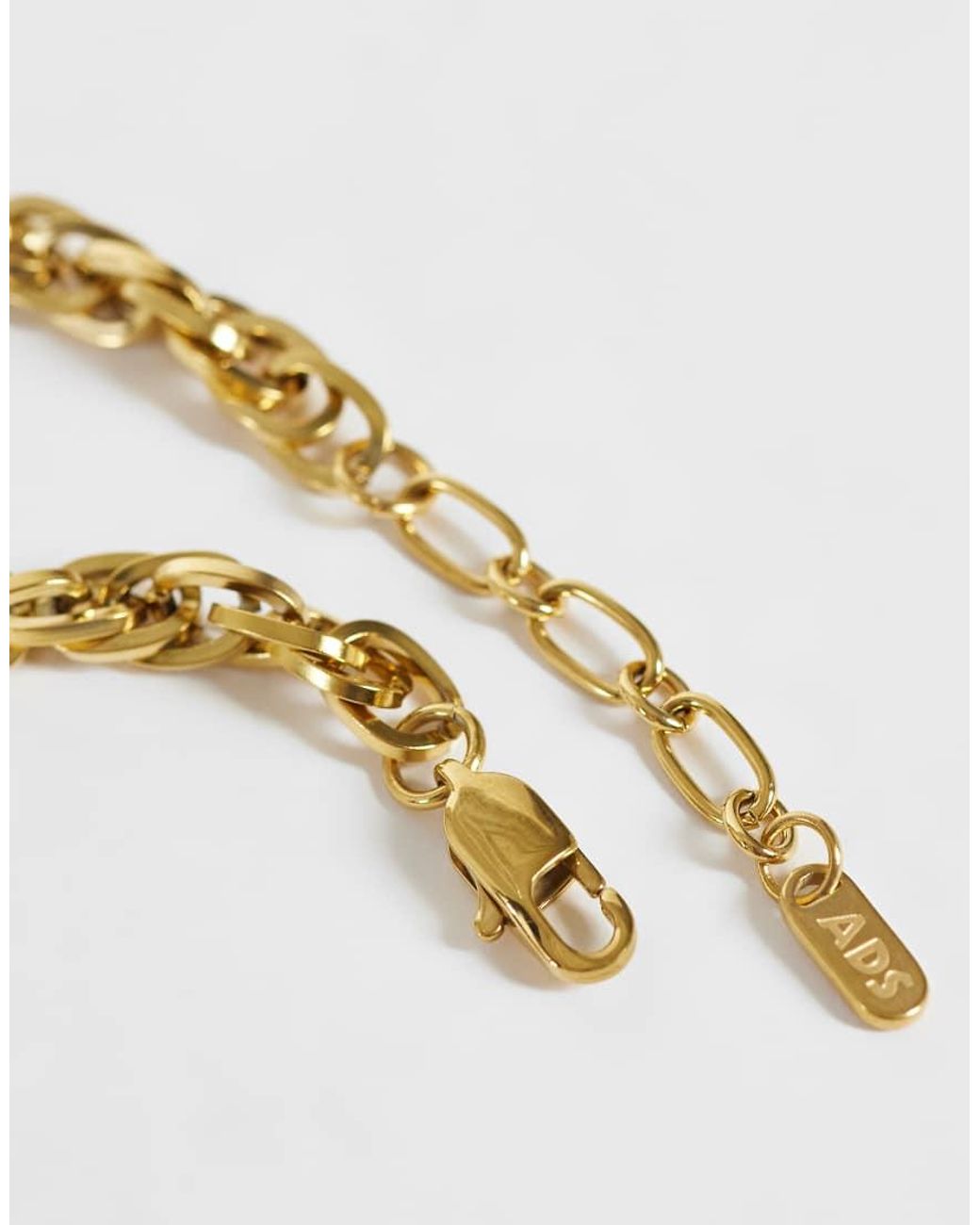 ASOS Metallic Waterproof Stainless Steel Multi Link Chain Bracelet for men