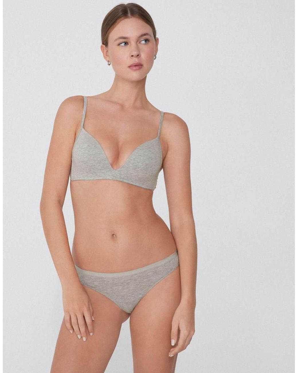 Tezenis Gray Cotton G-String
