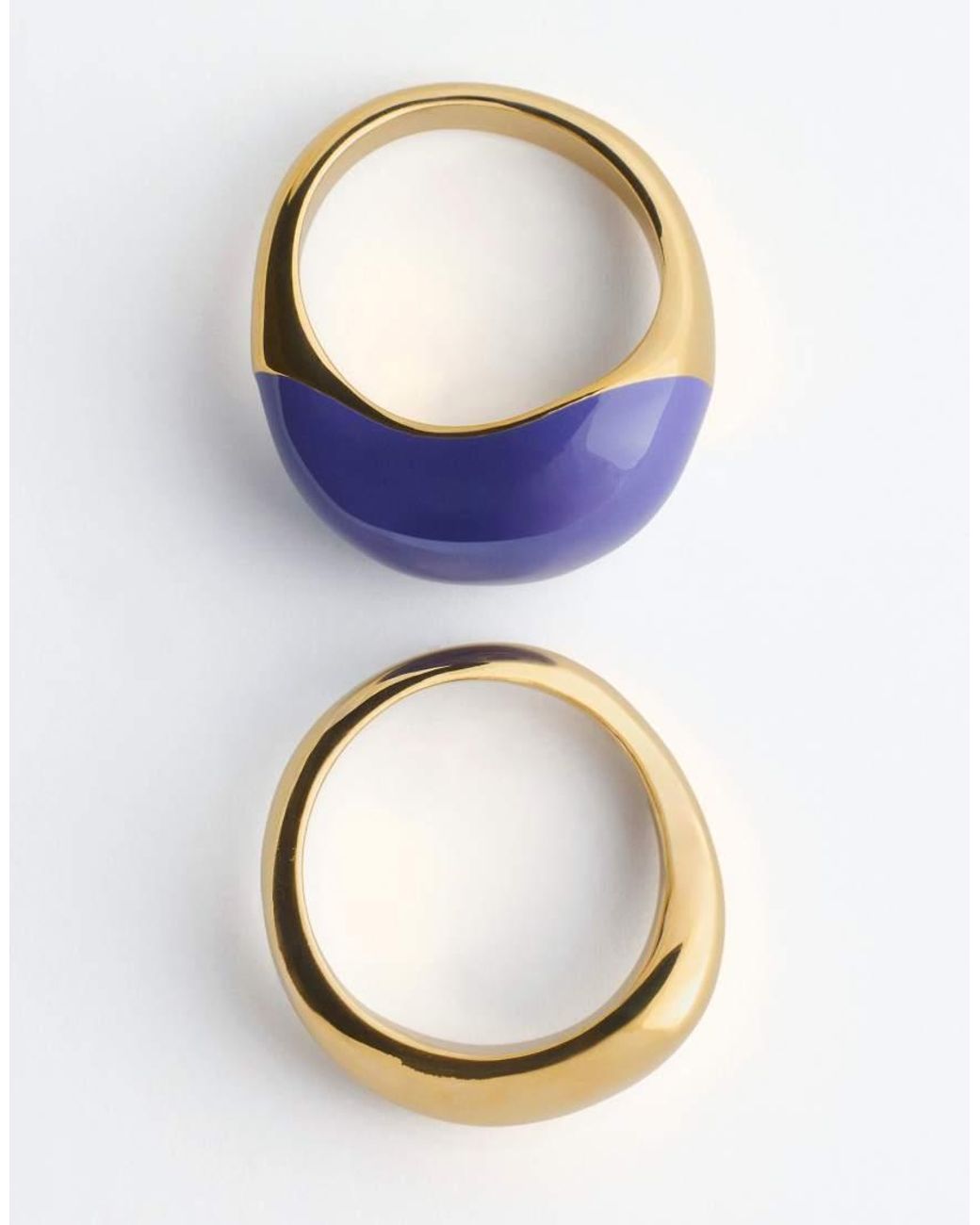 & Other Stories Blue Stacking Ring Set