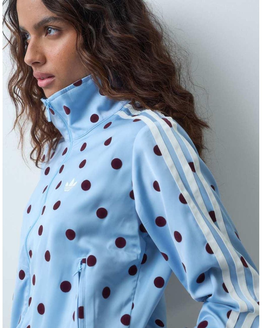 Adidas Originals Blue Satin Track Top