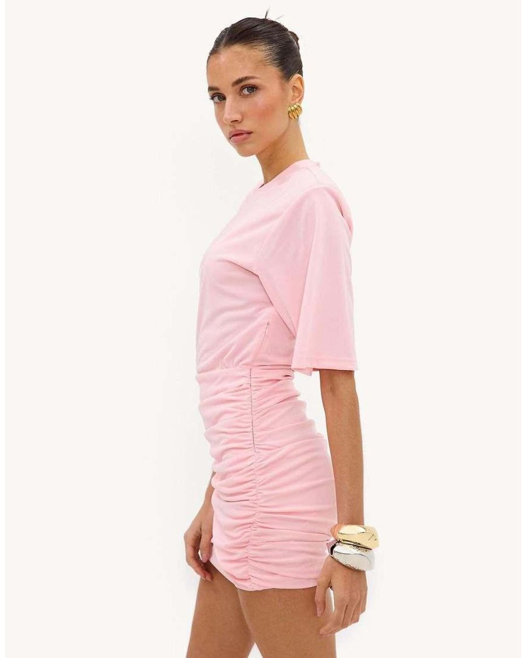 Loavies Pink Simply Perfect Love Dress With Shoulder Pads