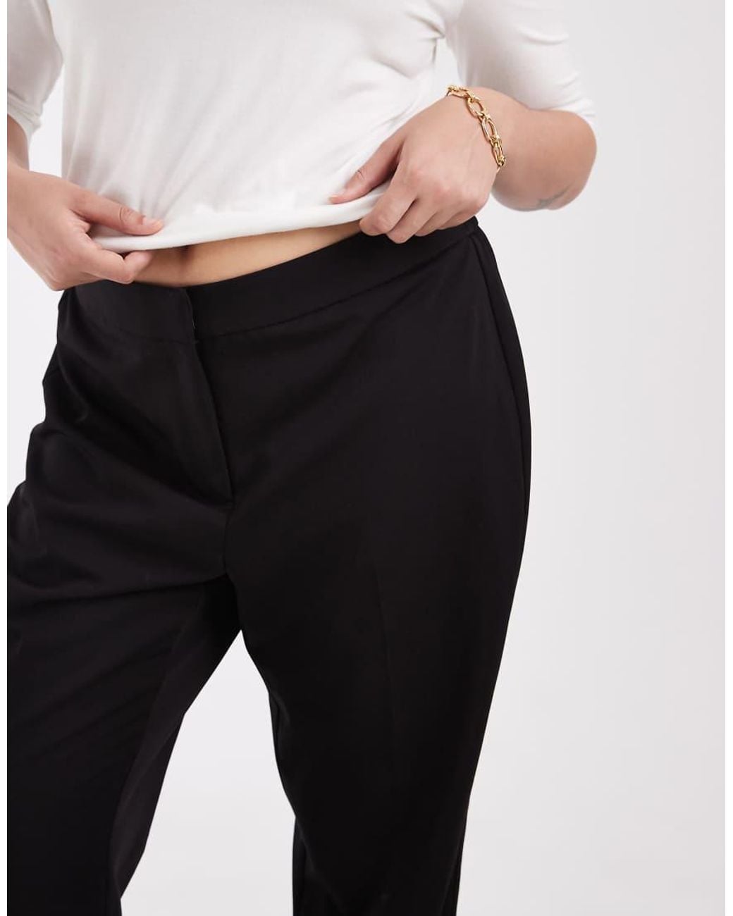 Vero Moda White High Waist Pull-on Flared Pants