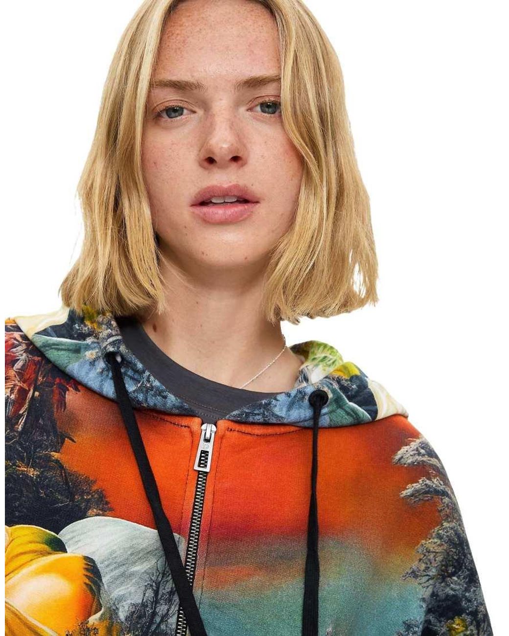 Desigual Red Printed 100% Cotton Sweatshirt